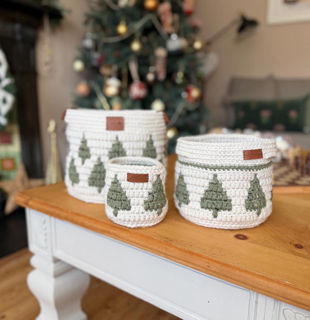 Twinkling Trees Baskets