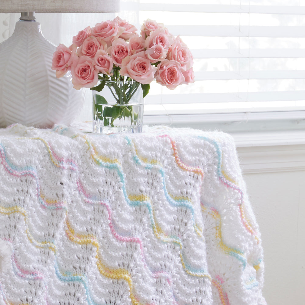 Peaceful Waves Knit Blanket