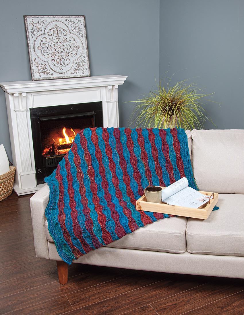 Knit Fire & Rain Blanket Pattern