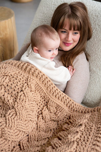 Cozy Cottage Cabled Throw