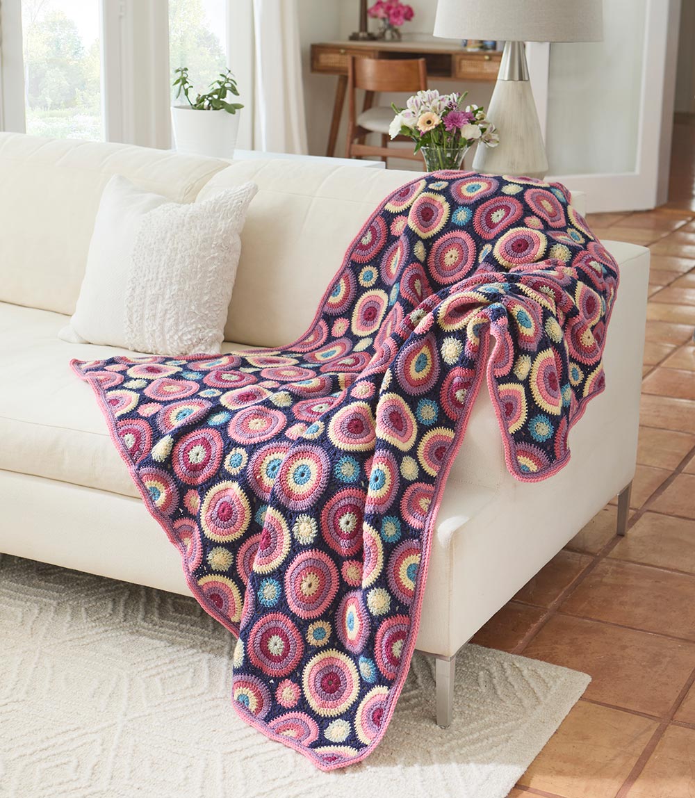 Navy Magic Circles Blanket