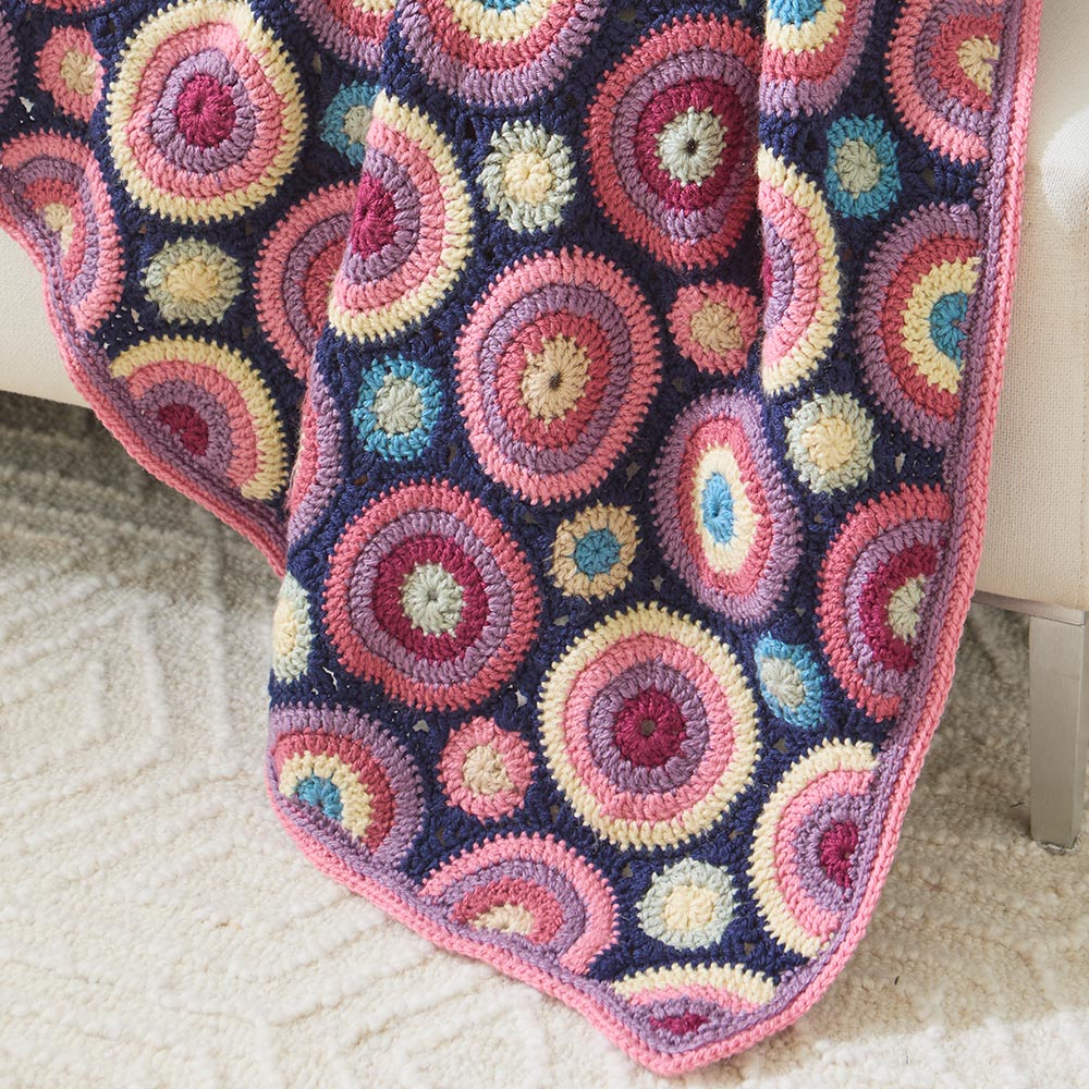 Navy Magic Circles Blanket