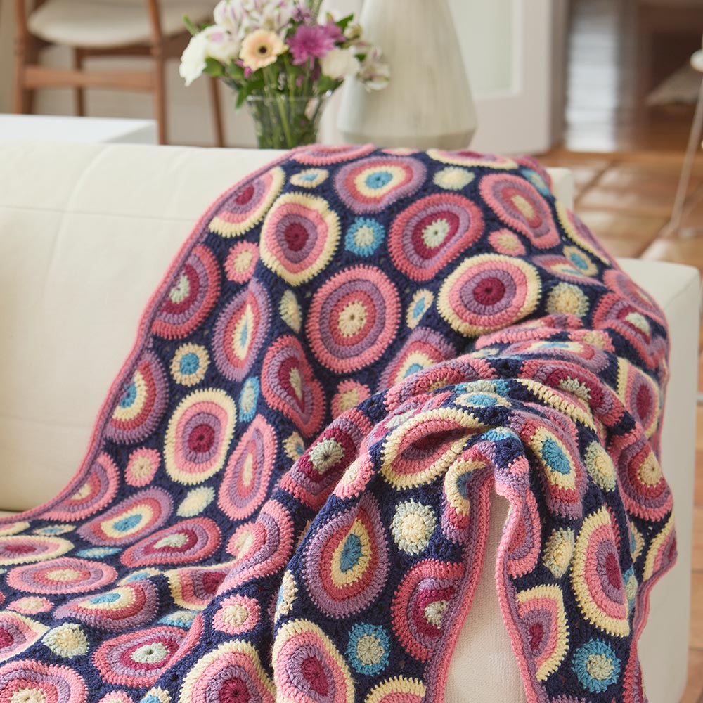 Navy Magic Circles Blanket