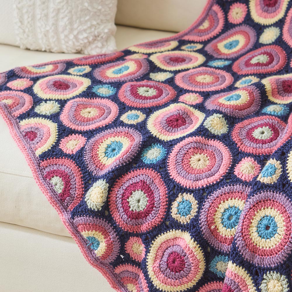 Navy Magic Circles Blanket