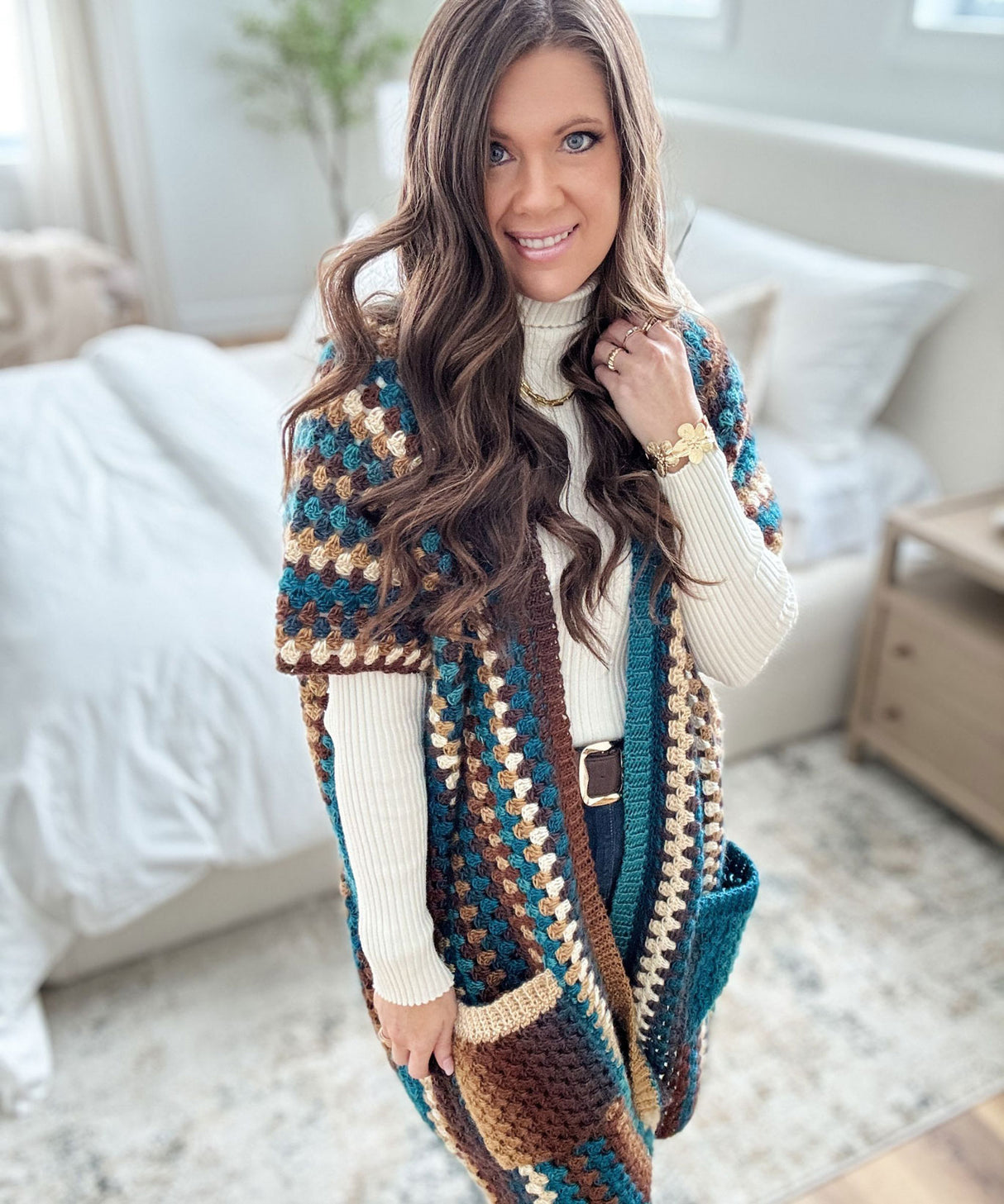 Granny Pop Long Ruana