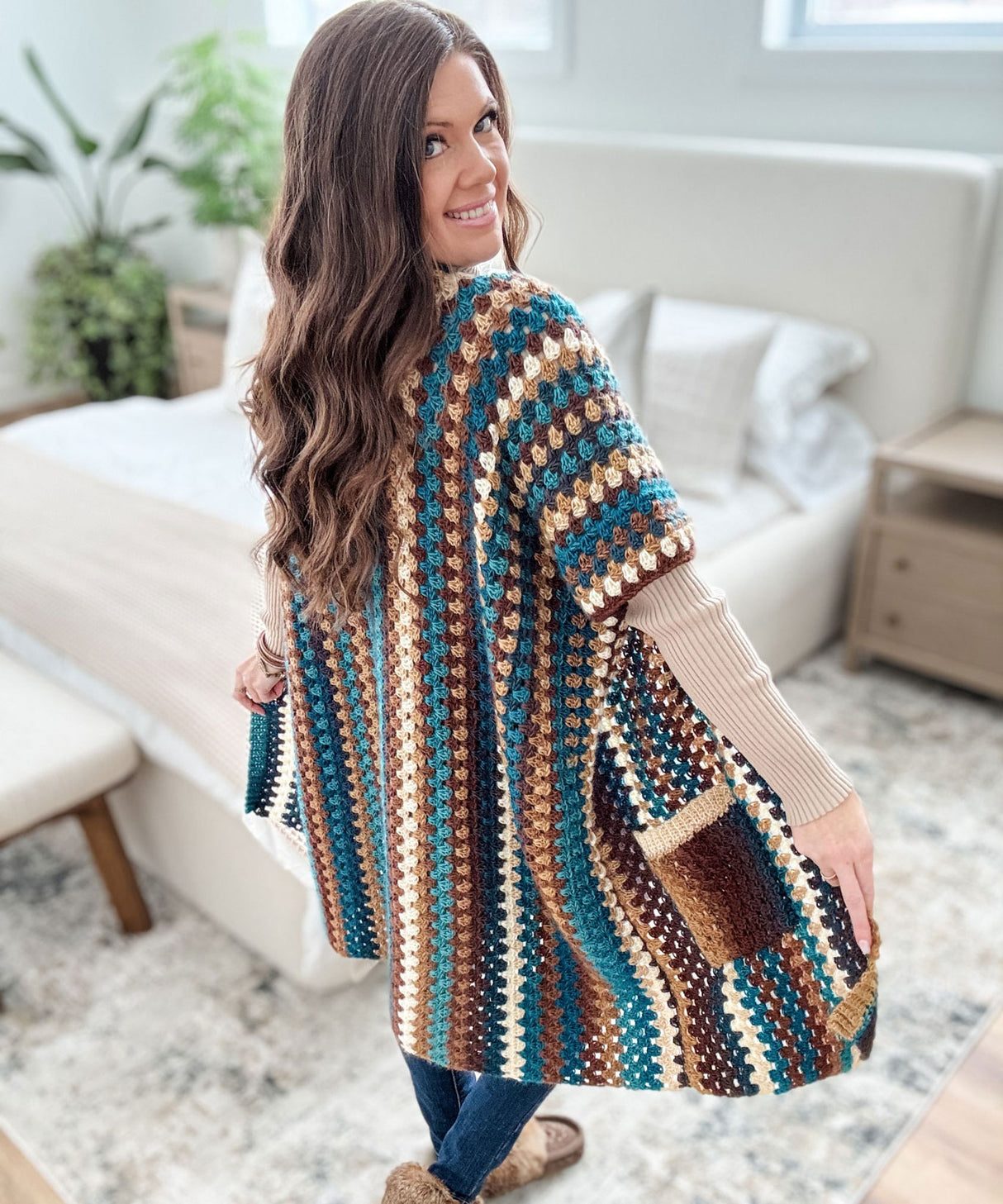 Granny Pop Long Ruana