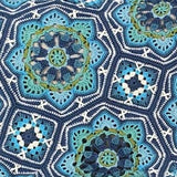 Light Blue Persian Tiles Throw