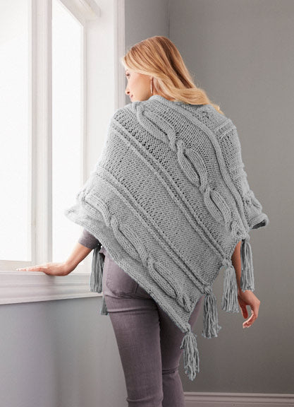Cabled Panels Poncho