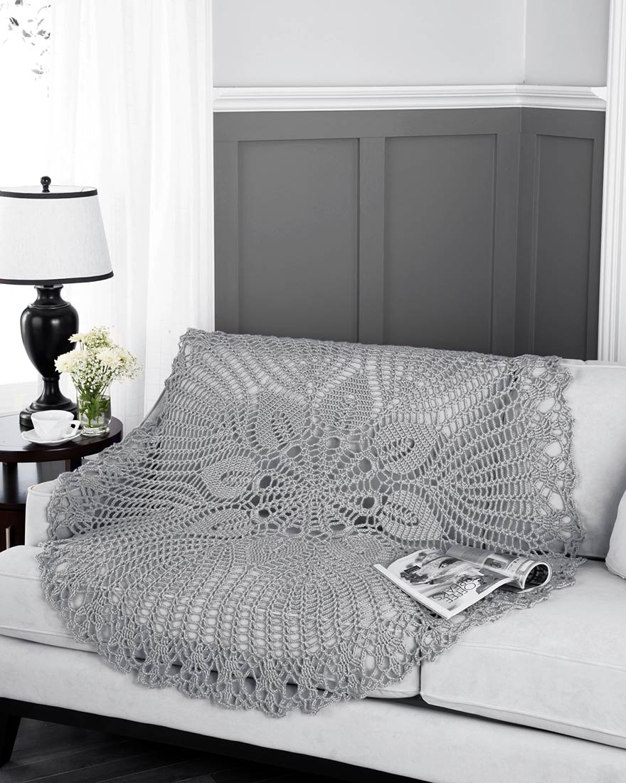 Modèle de jeté en dentelle circulaire