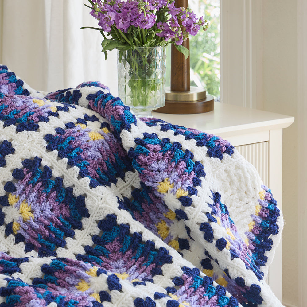 Blue Water Lily Afghan