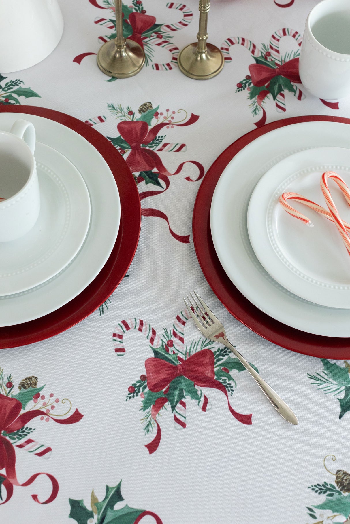 Candy Cane Ribbon Tablecloths