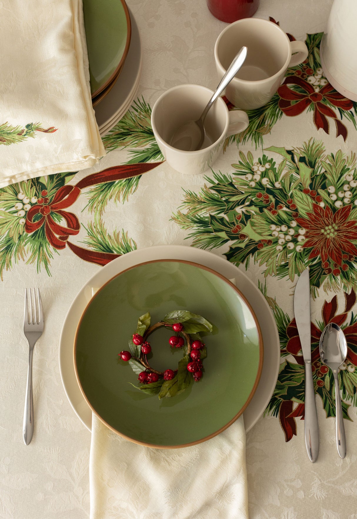 Christmas Ribbons Tablecloths