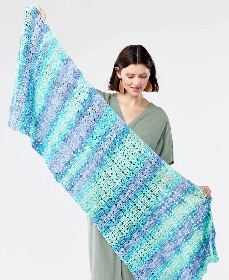 Free Cluster Columns Wrap Crochet Pattern