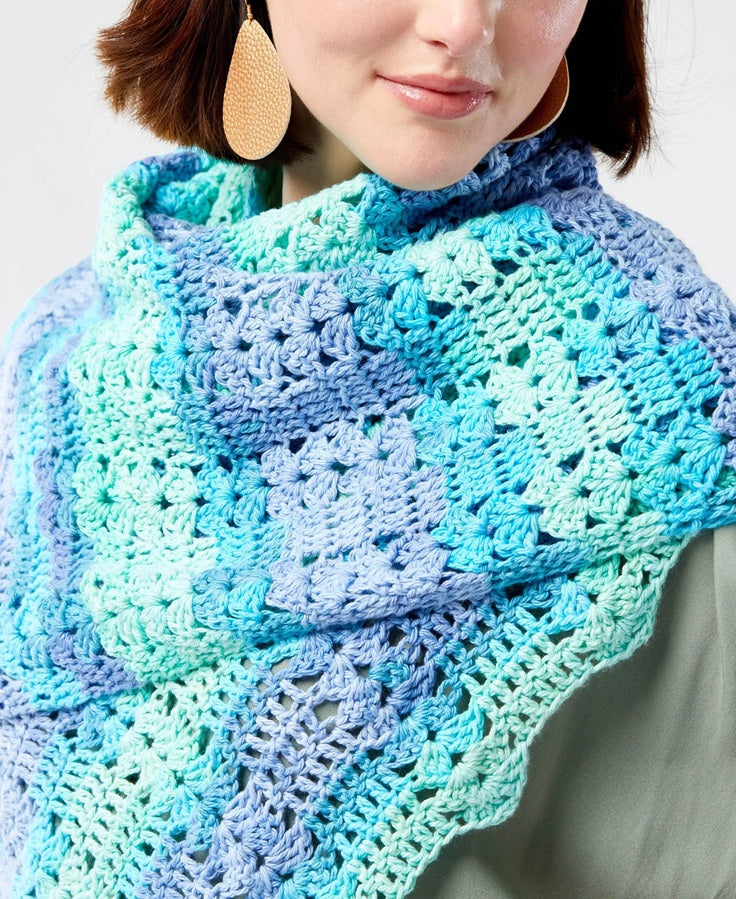 Free Cluster Columns Wrap Crochet Pattern