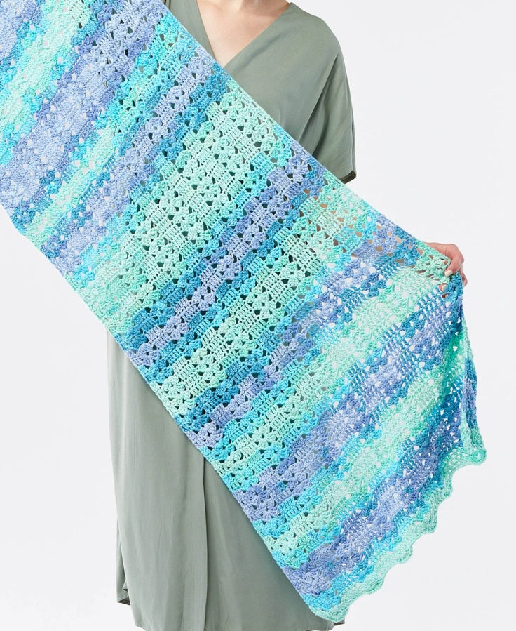 Free Cluster Columns Wrap Crochet Pattern