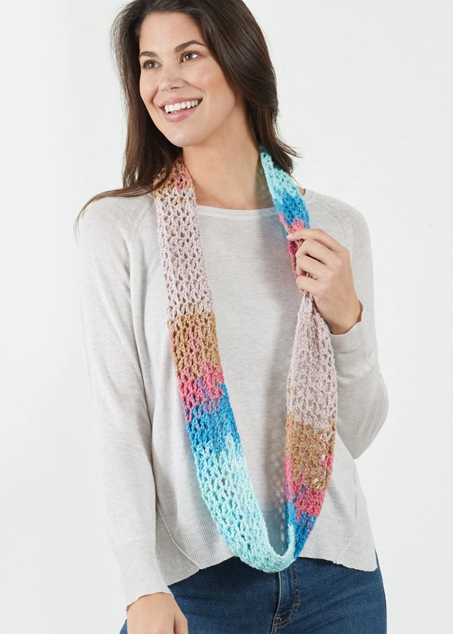 Free Desert Skies Circle Scarf Crochet Pattern
