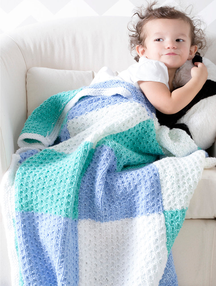 Free Colour Block Baby Blanket Pattern