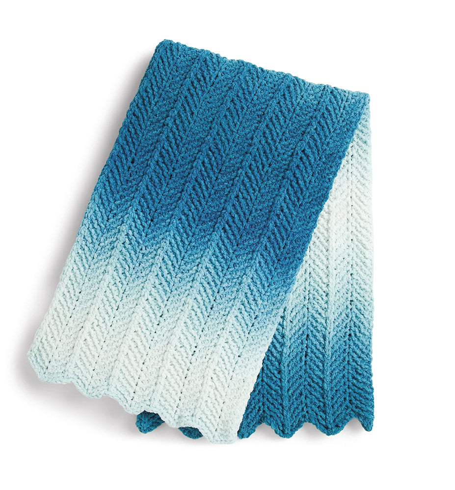 Free Knit Ripple Blanket Pattern