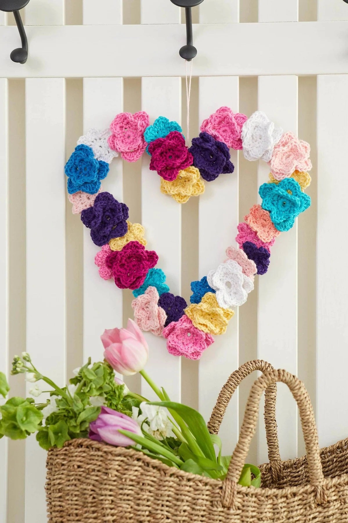 Free Heart Flower Wreath Pattern
