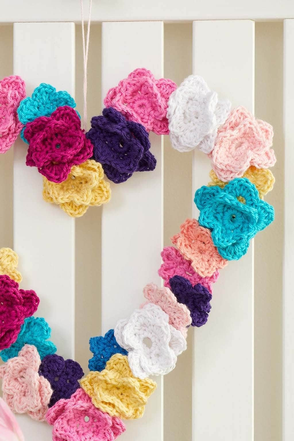 Free Heart Flower Wreath Pattern