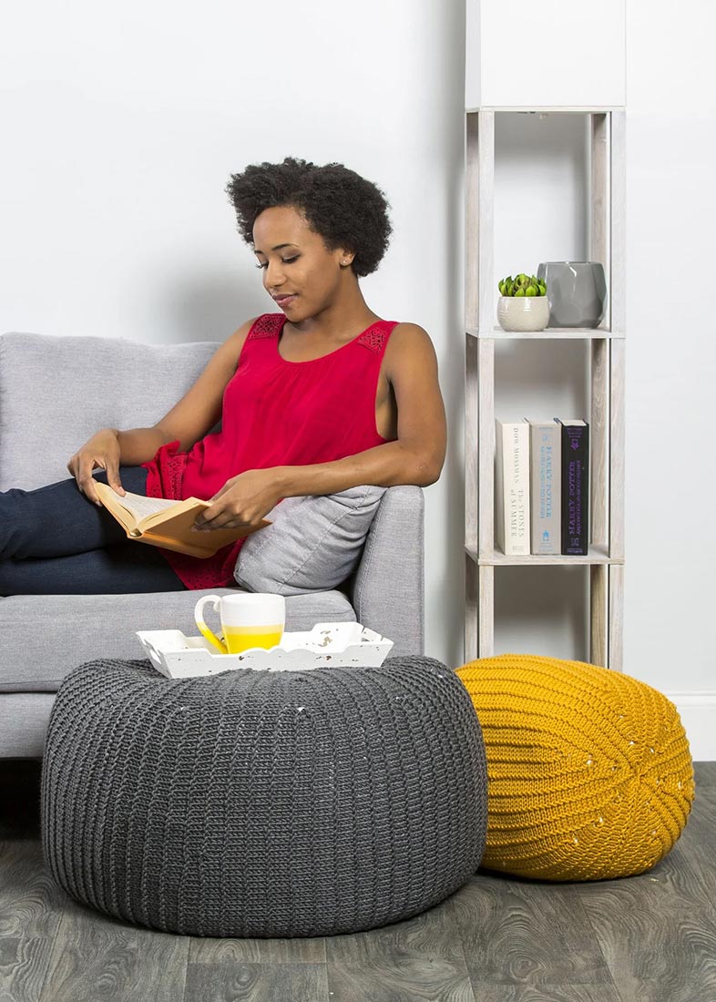 Free Knit Pouf Pattern