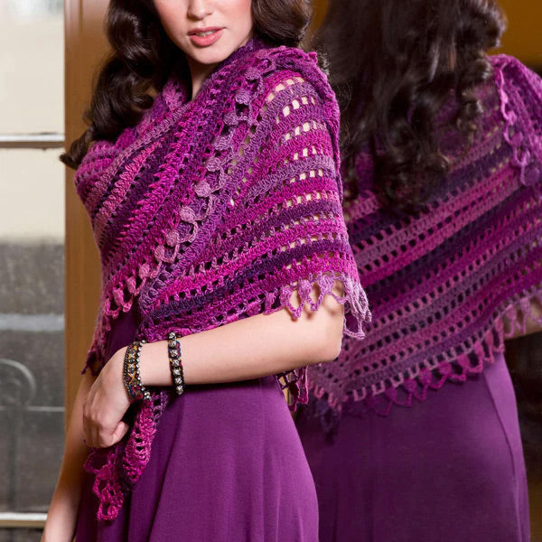 Free Red Heart Top-Down Shawl Pattern