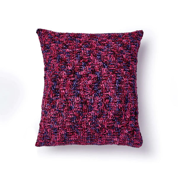 Free Bernat Basketweave Crochet Pillow Pattern