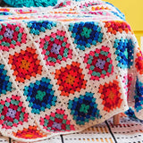 Free Spectrum Dreams Crochet Granny Square Blanket Pattern