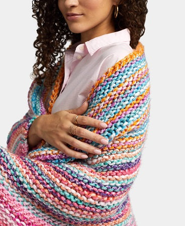 Free Garter Stripe Throw Pattern