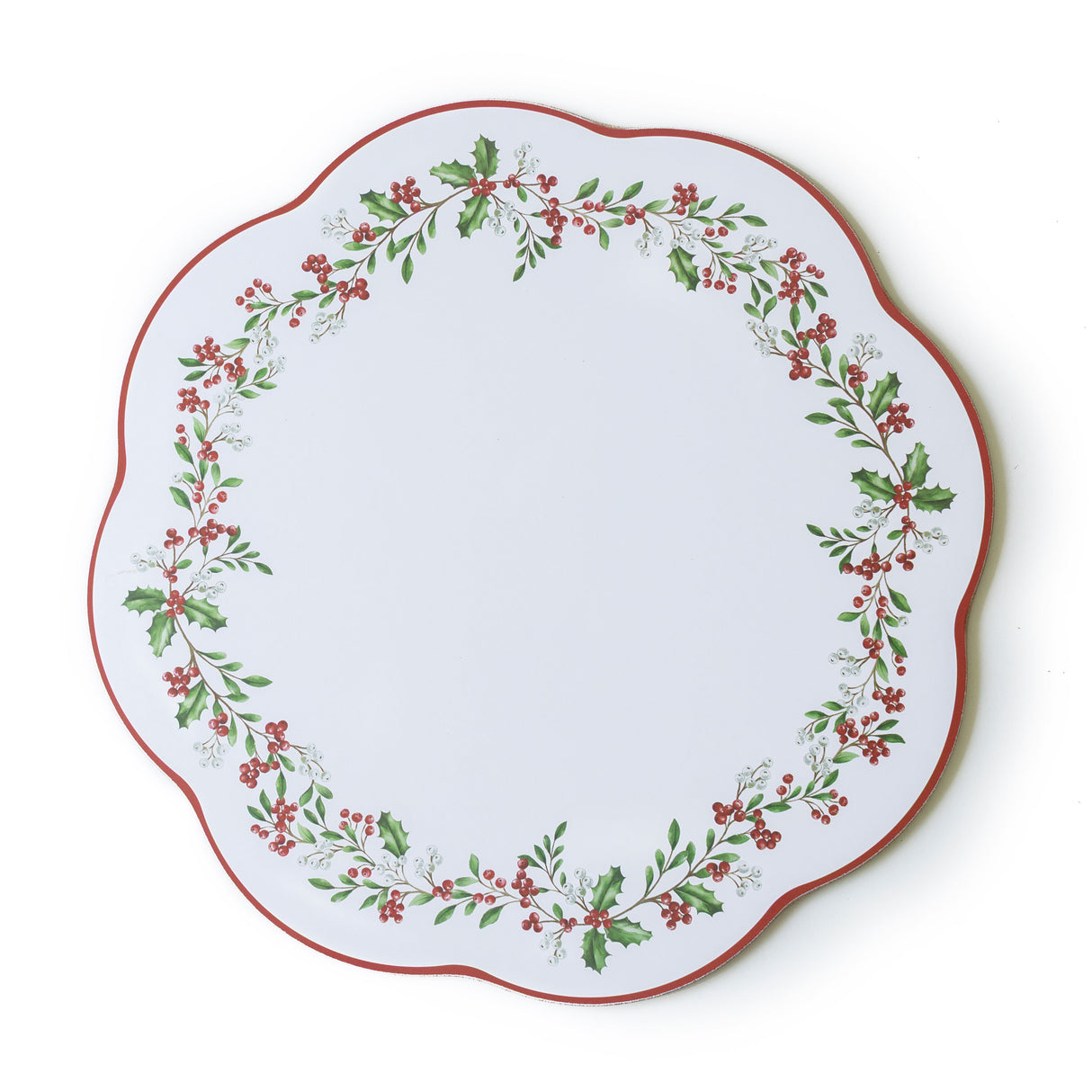 Holly Wreath Cork Placemats