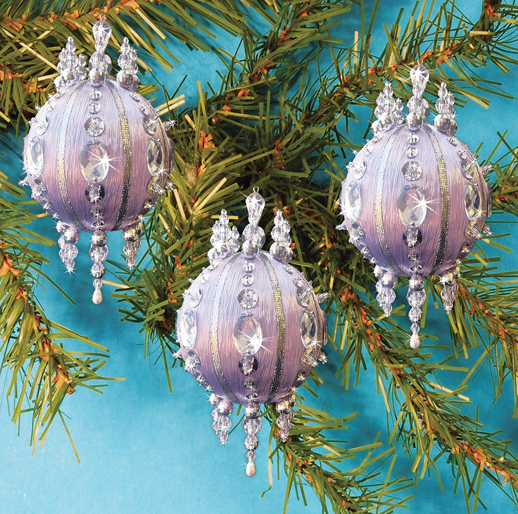 Lilac Blooms Trio Ornaments Kit