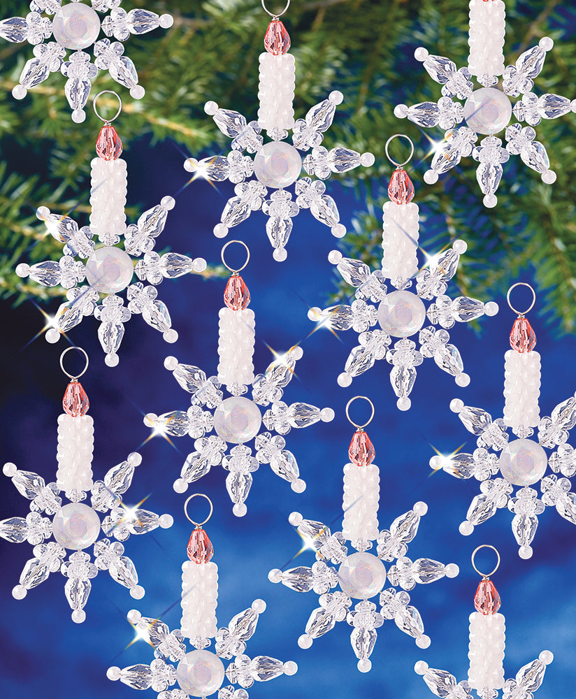 Snowflake Candle Beaded Ornaments Kit
