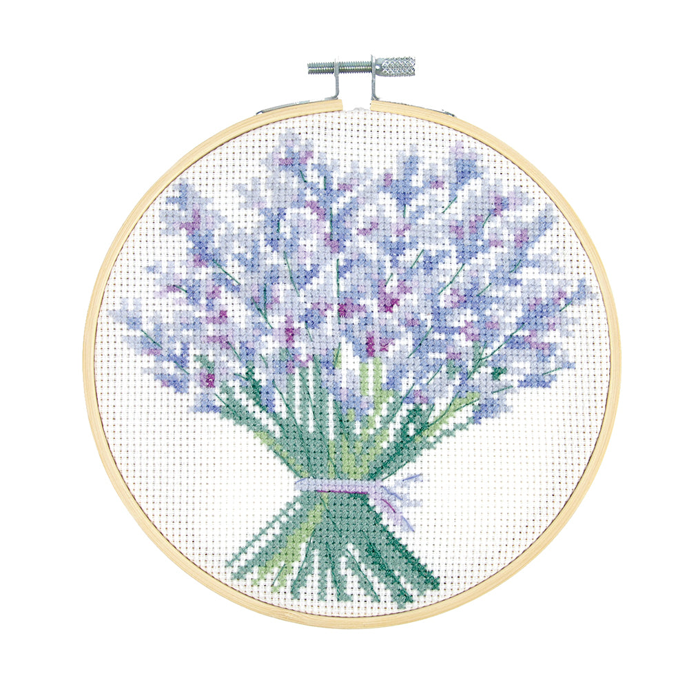 Lavender Counted Cross Stitch Hoop Kit