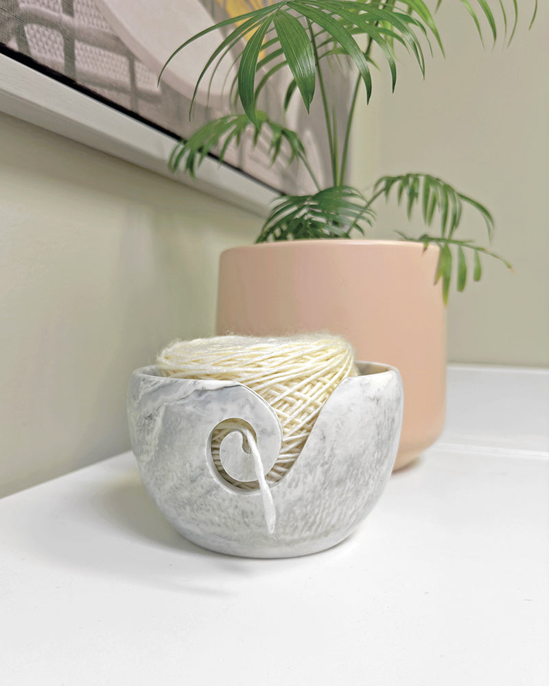 Bol de fil de résine de ton marbre