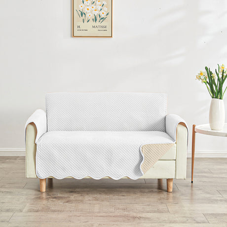 Lacey Solid Reversible Loveseat Covers