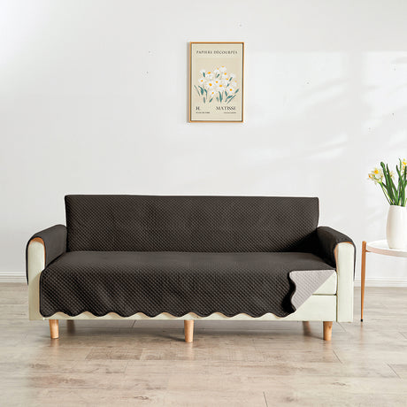 Lacey Solid Reversible Sofa Covers