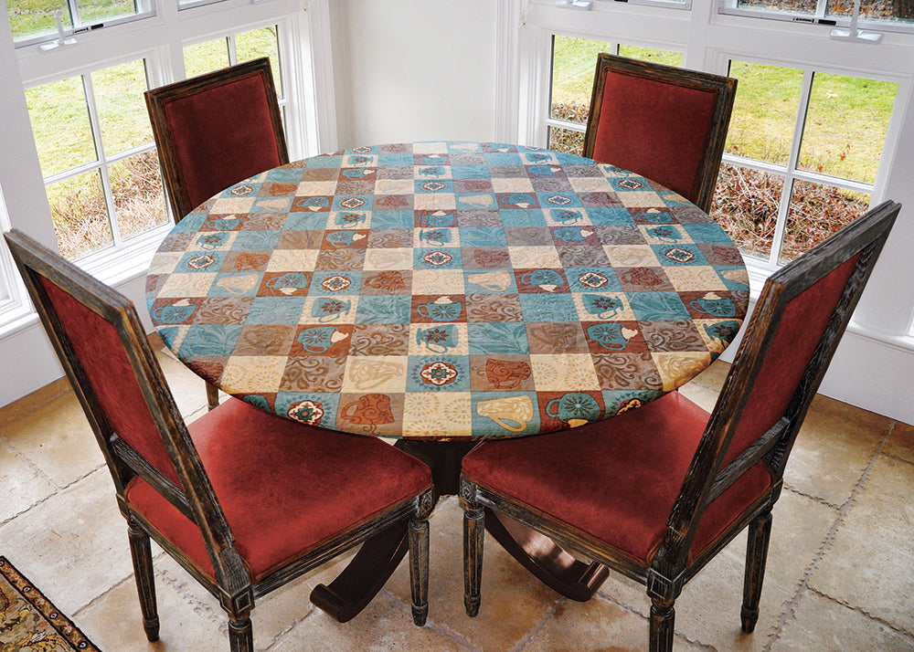 Global Coffee Elastic Table Covers