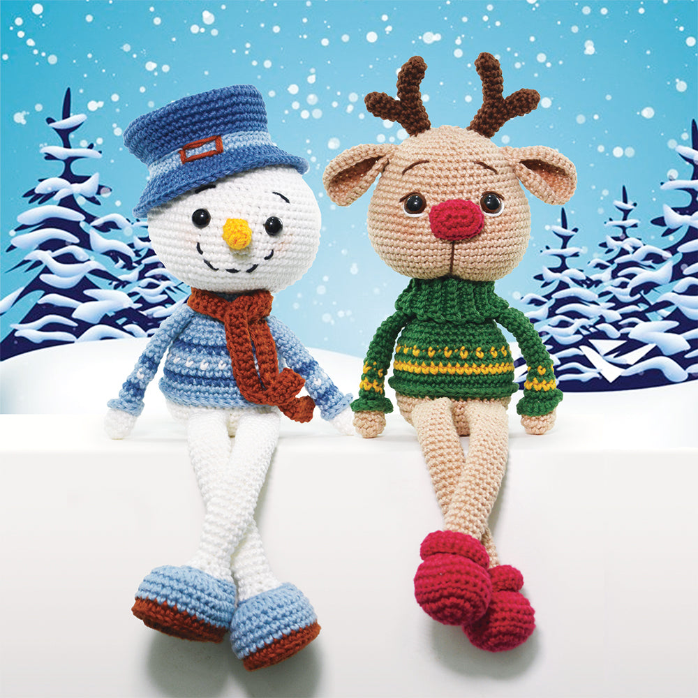 Kits Amigurumi Bonhomme de neige et renne