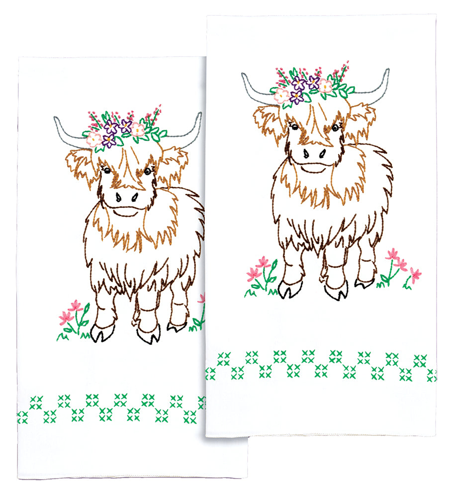 Highland Cow Hand Towel Set