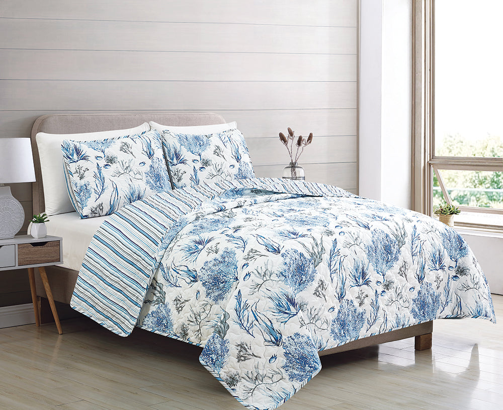 Samos Reversible Quilt Set