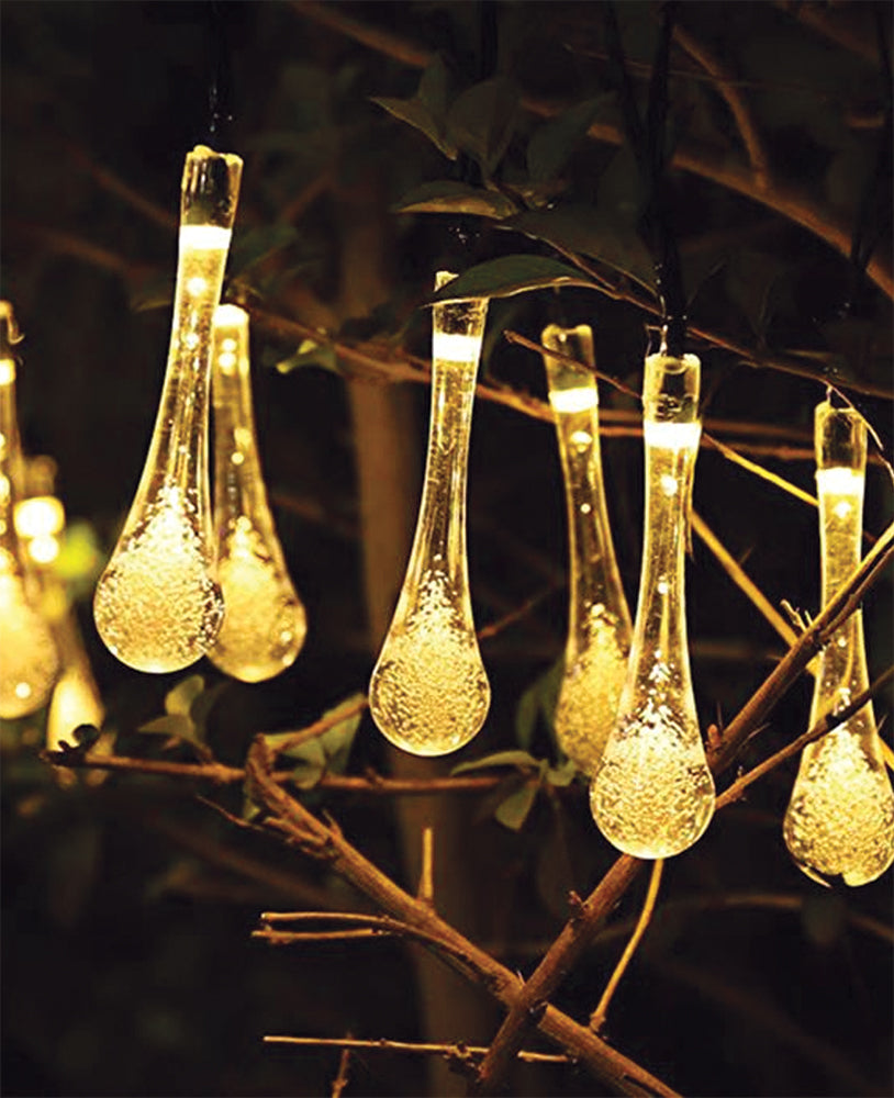 Solar LED Droplet String Lights