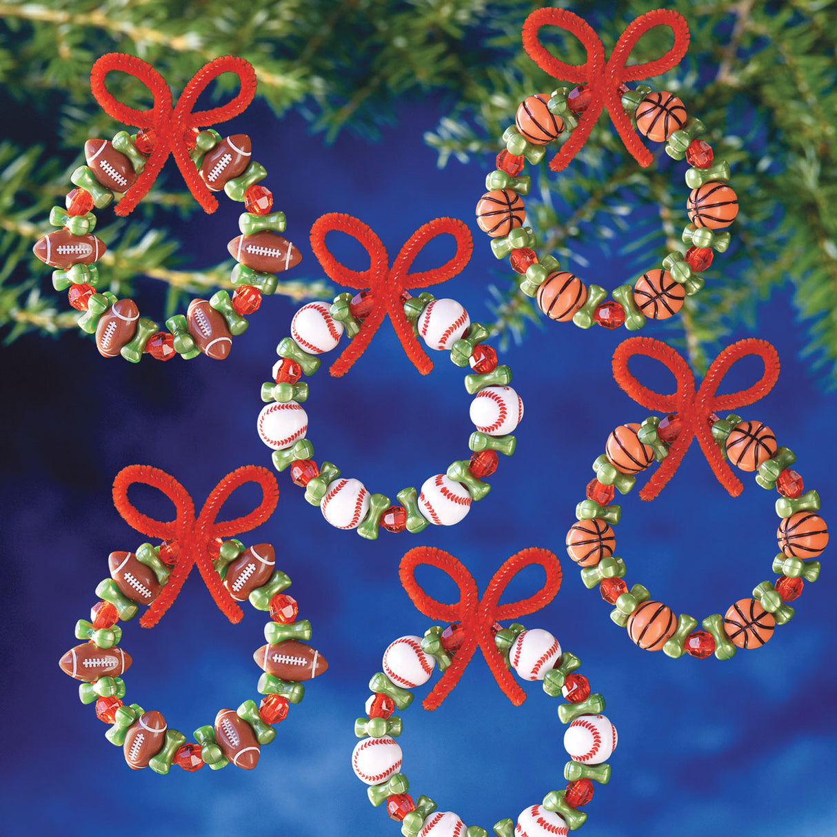 Sports Wreaths Beaded Ornament Kit
