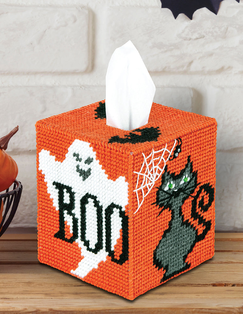 Halloween Tissue Box Cover Plastic Canvas Kit