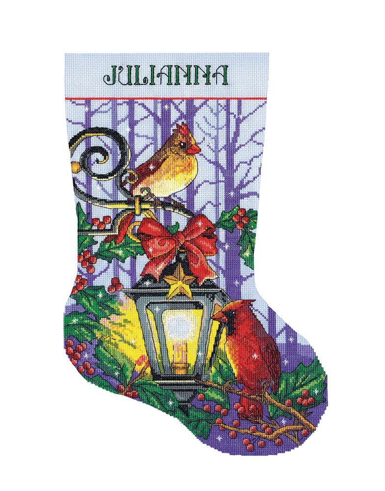 Lantern Counted Cross Stitch Stocking