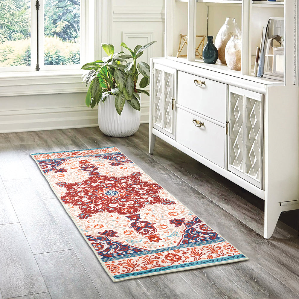 Laza Printed Flannel Washable Rug Set