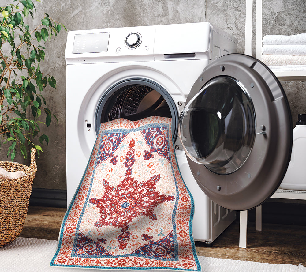 Laza Printed Flannel Washable Rug Set