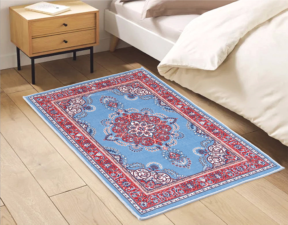 Lupa Printed Flannel Washable Rug Set