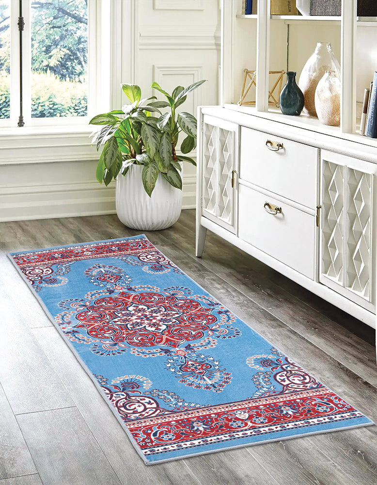 Lupa Printed Flannel Washable Rug Set