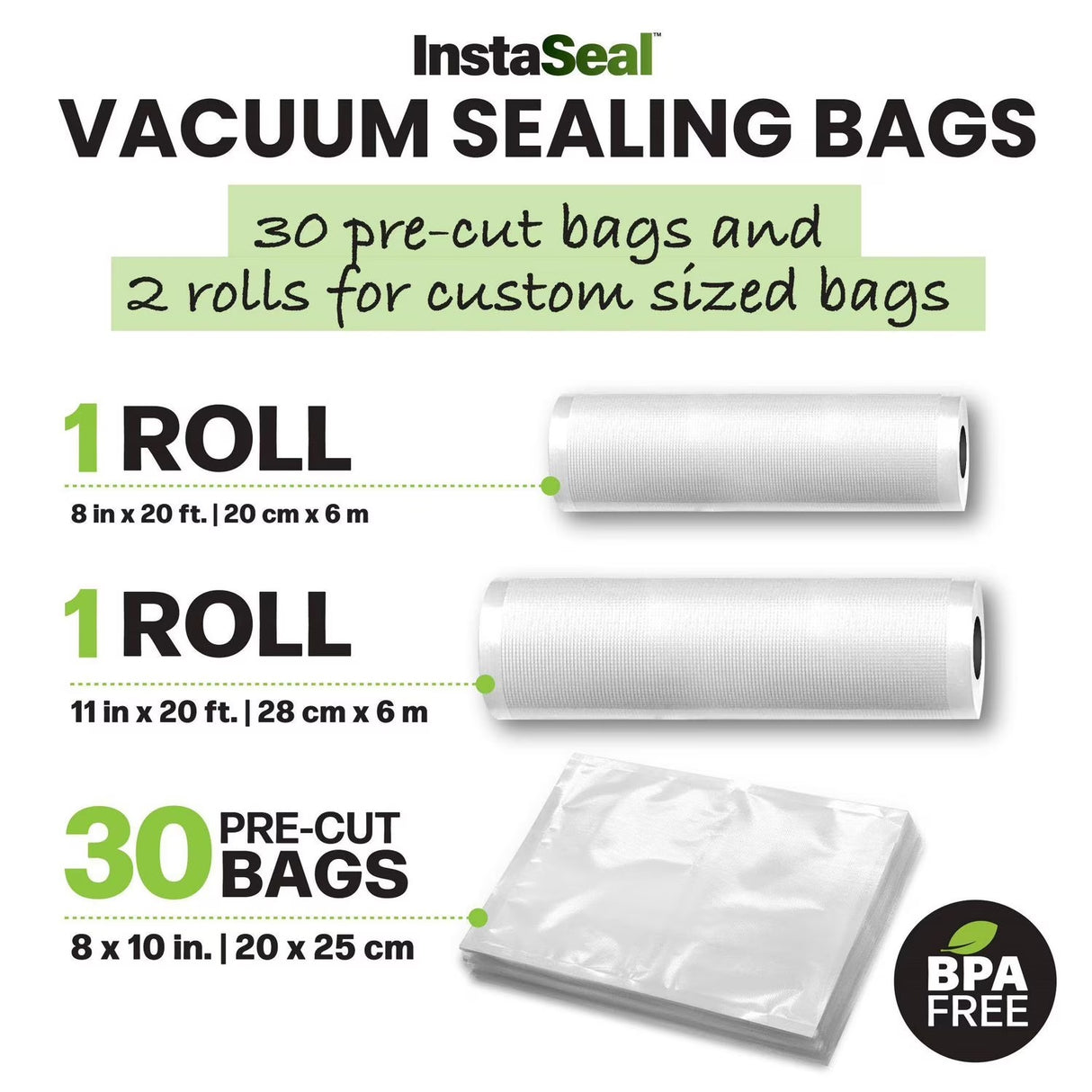 InstaSeal Vacuum Sealer Bags