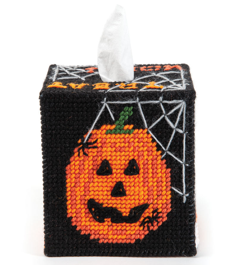 Trick or Treat Tissue Box Cover Plastic Canvas Kit